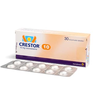 Crestor Packung mit Pillen 10mg