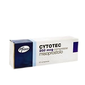 Ansicht einer Packung von Cytotec (Misoprostol) zur Behandlung von Magengeschwüren